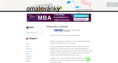 Desktop Screenshot of omalovanky-online.cz